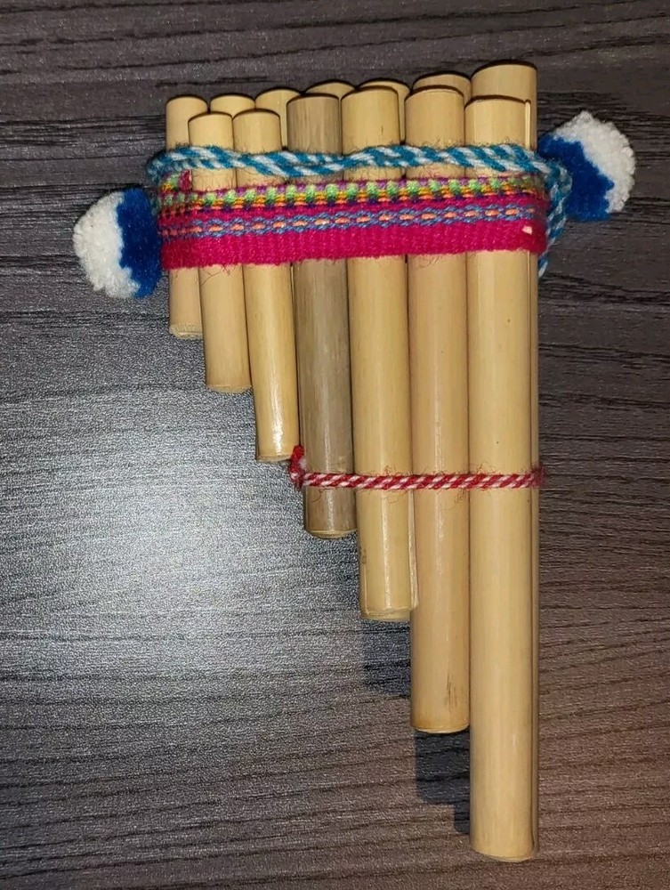 6 InchHandmade 13 Pipes Pan Flute Natural Bamboo From PERU 🇵🇪 🇵🇪  (Imported)