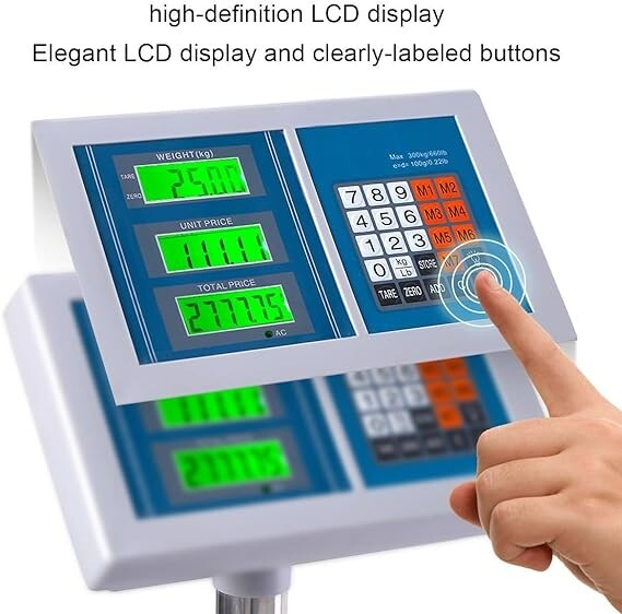 660lbs/0.2 Weight Computing Digital Floor Platform Scale Postal Shipping Mailing