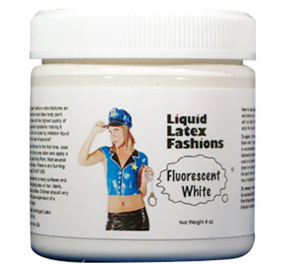 Fluorescent White Liquid Latex Body Paint - 4 oz
