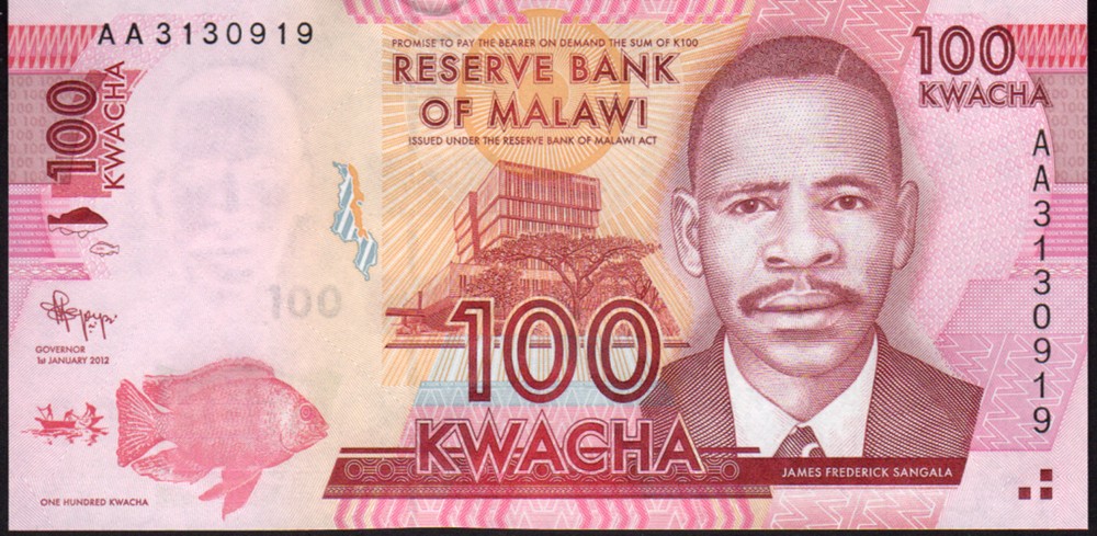 Malawi 100 Kwacha 2012 P59 Mint Unc