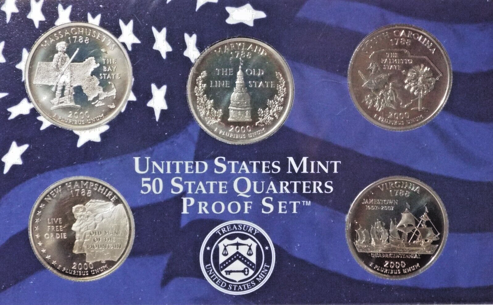 2000S 5 Quarters Proof Set