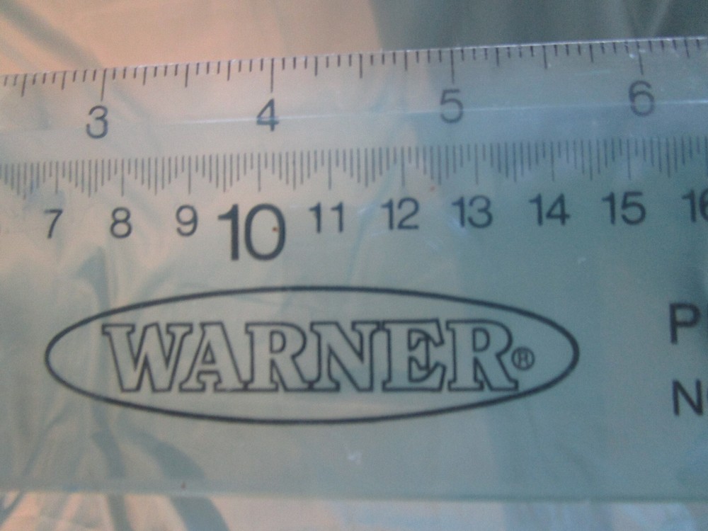 Vintage 24" Warner Plastic Trim Rule Sewing Ruler