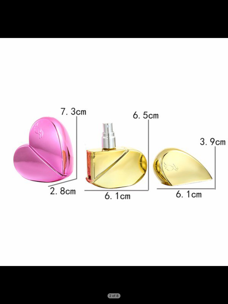 12 Pack, 25ml Heart Shaped Spray Perfume Bottle, EMPTY Bottles