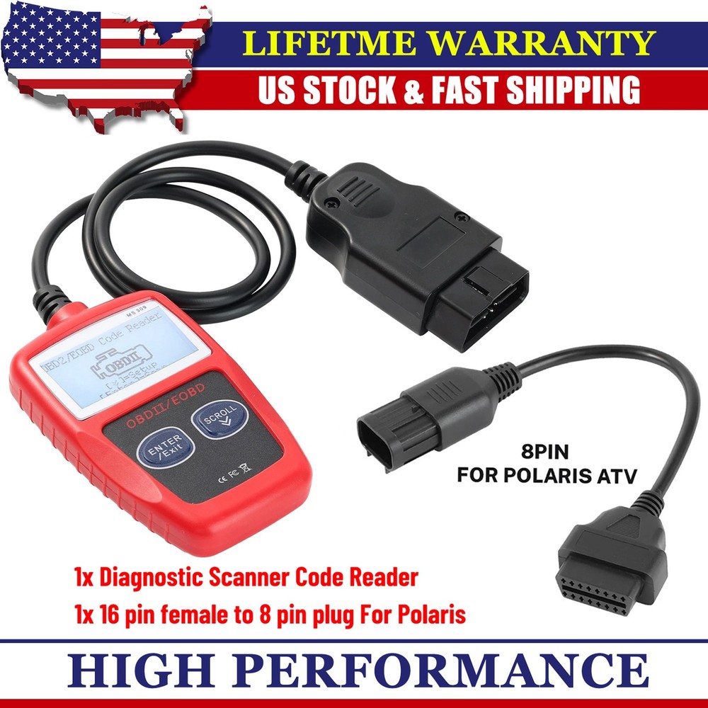 DIAGNOSTIC CODE READER ADAPTER OBD2 SCANNER for POLARIS ATV