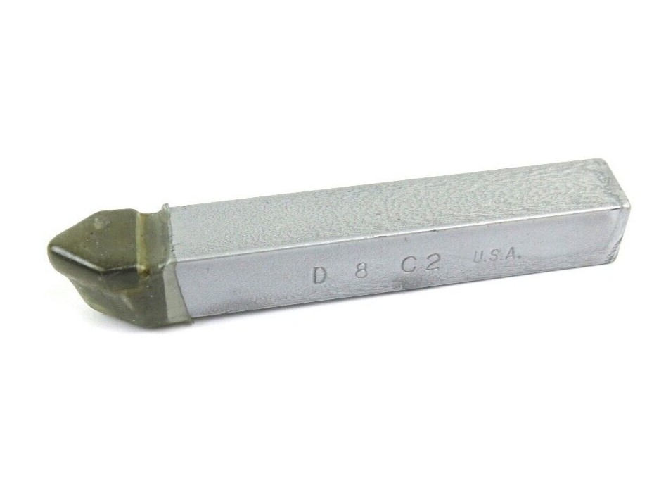 ACT D-8 C2 Grade Carbide Brazed Lathe Tool Bit 80° Point 1/2" Shank