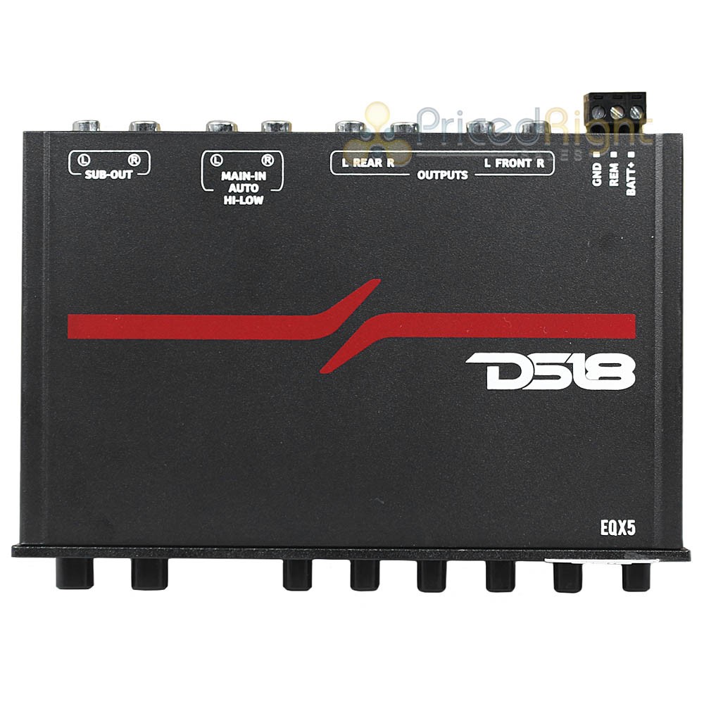 DS18 5 Band Equalizer Subwoofer Control with High Level Input Auto Turn on EQX5