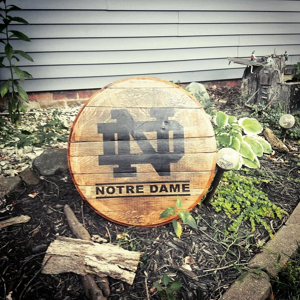 Whiskey Barrel Top Customized logos NFL home decor