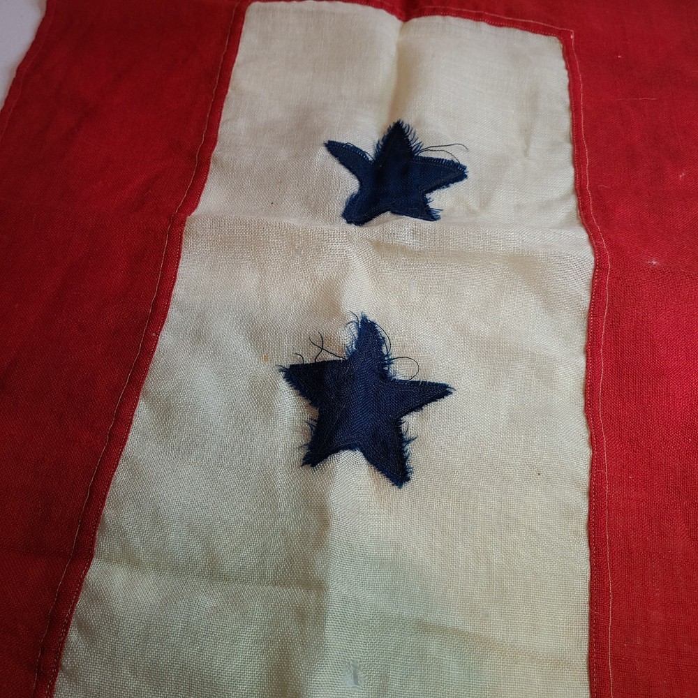 WWI 2 Sons in Service Wool Flag Multi Piece Construction Home Front