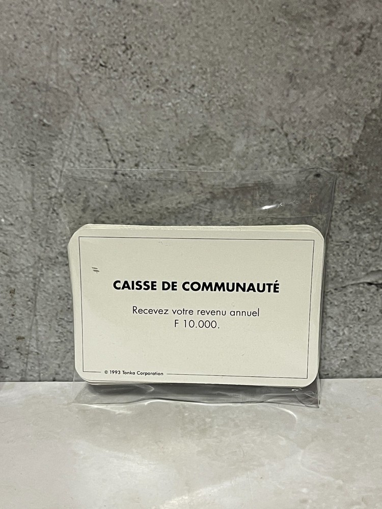 1992 French Monopoly - Replacement Community Chest cards