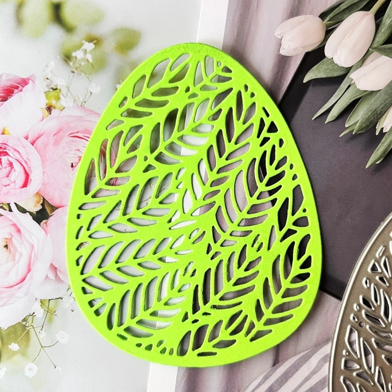 Die Cuts for Card Making Wheat Egg Embossing Stencil Easter Egg Cutting Template