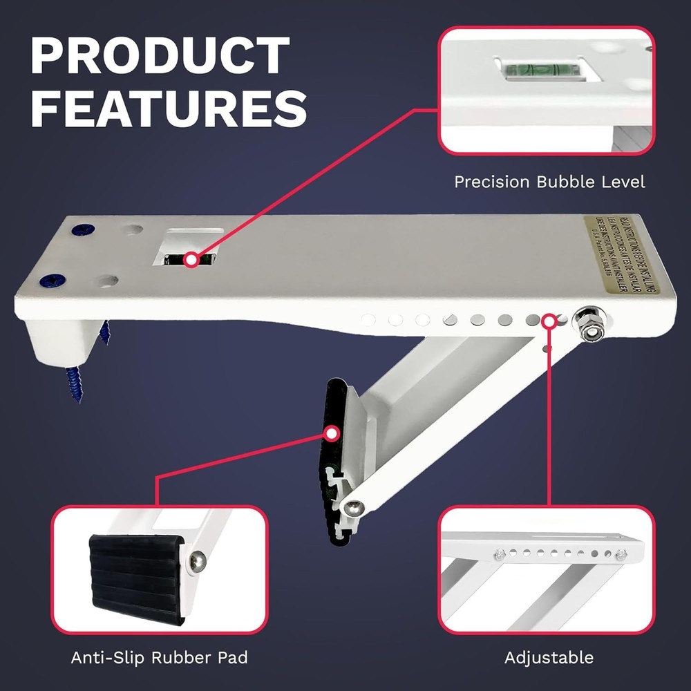 DA-160 Universal Wall Bracket for HVAC Systems - Epoxy-Coated, Durable Design