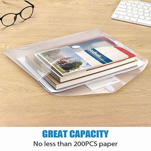 Pack Plastic Envelopes File Folders, Clear Folder for Document US Letter A4 10