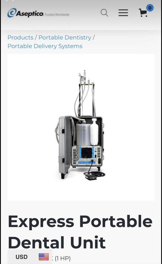 portable dental unit with air compressor