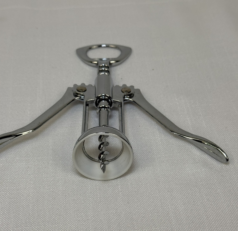 Wing Style Corkscrew Wine Bottle Opener Chrome Finish