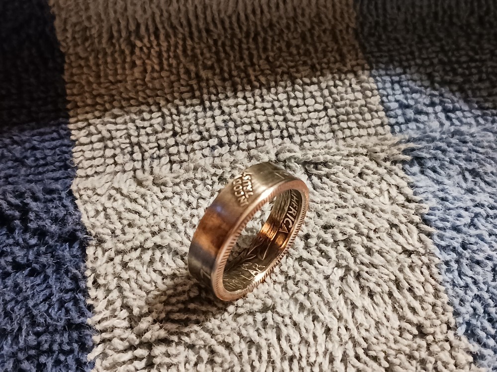 1971 Washington Quarters, Handmade Coin Ring, Size 7- 1/2