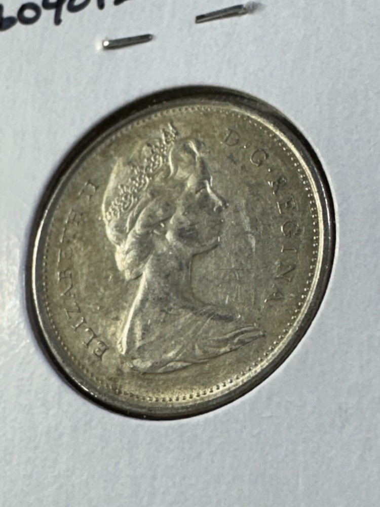 1968 Canada 25 Cents Silver Coin