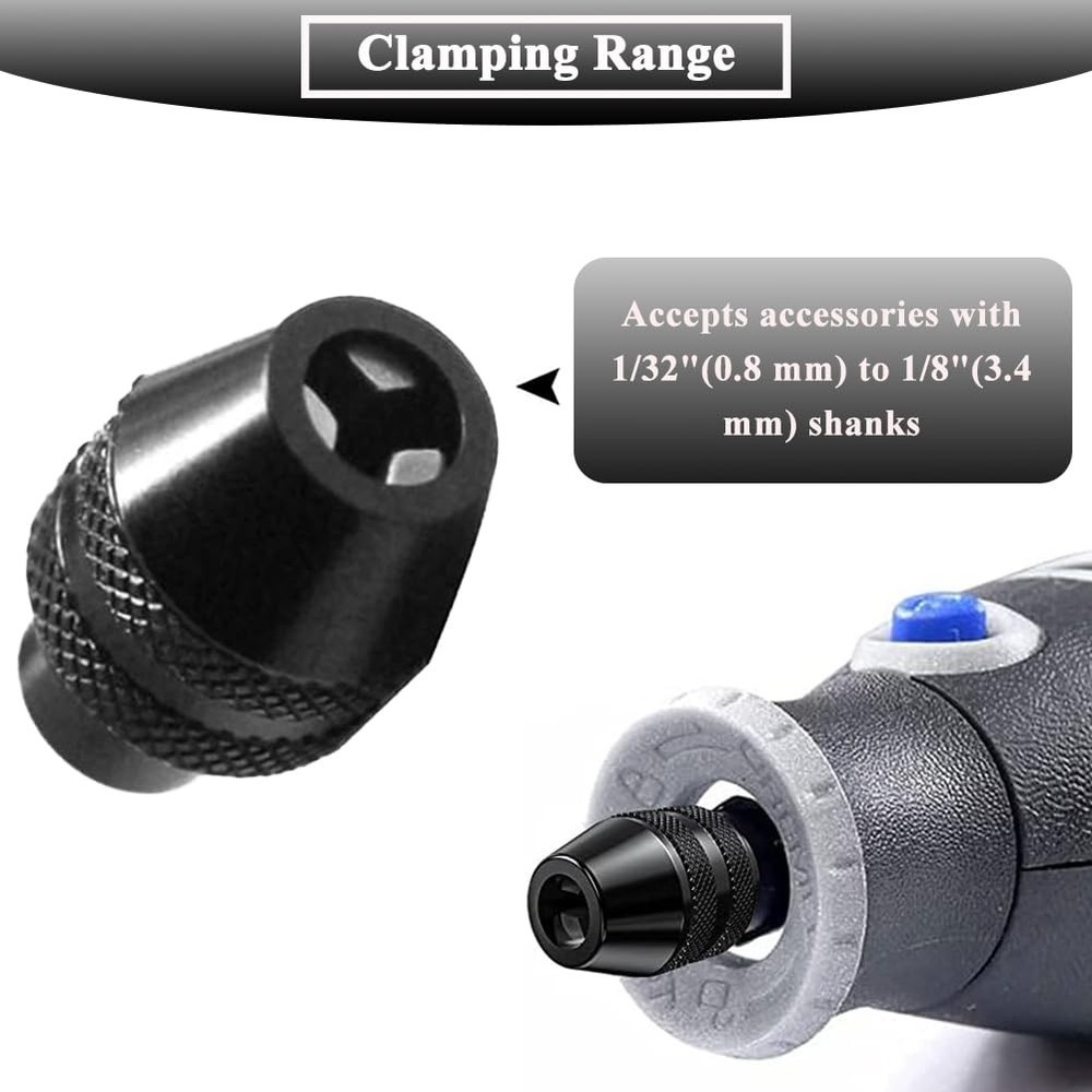 3pcs 4486 Ketyless Chuck for Dremel Multi Quick Change Keyless Chuck Replacem...