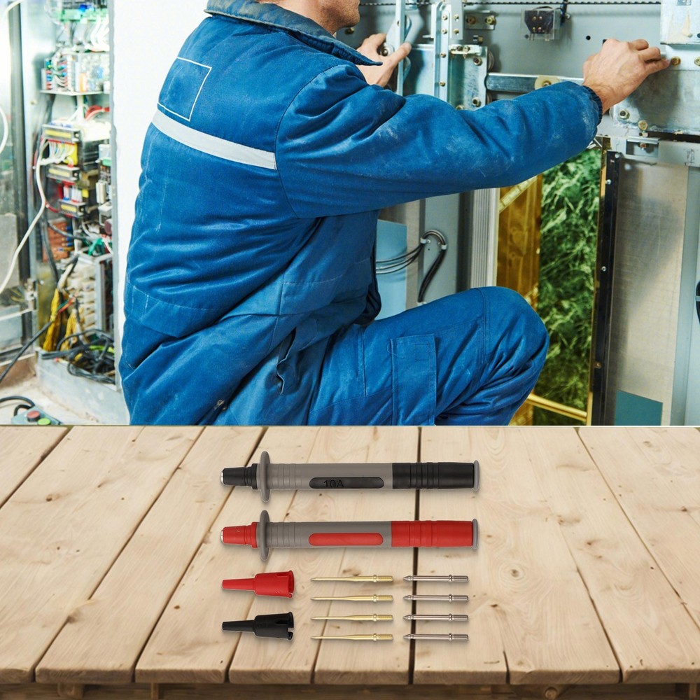 Innovative Design 2pcs Multimeter Probes Featuring Replaceable Needles