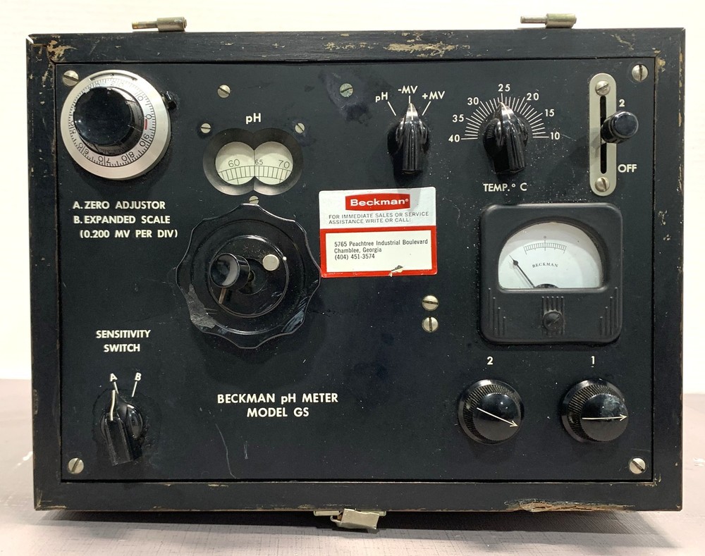 Vintage Beckman PH Meter Model GS Ph Meter Untested