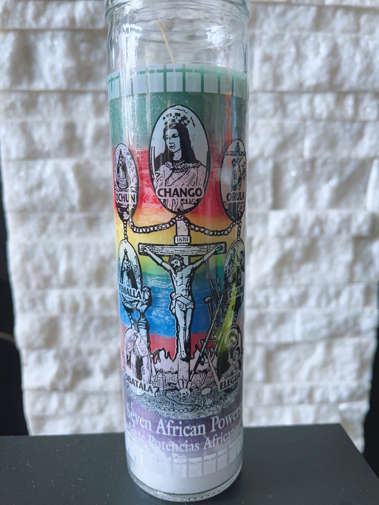 Seven African Powers Siete Potencias Africanas Candle Chango Elegua Voodoo