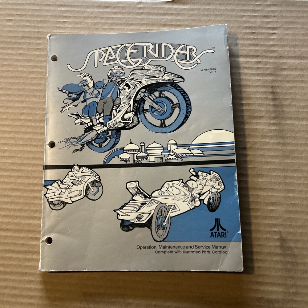 original Space Rider Atari pinball MACHINE manual