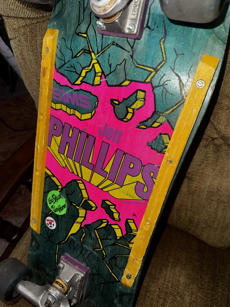 Sims Jeff Phillips Pro Model Vintage Skateboard