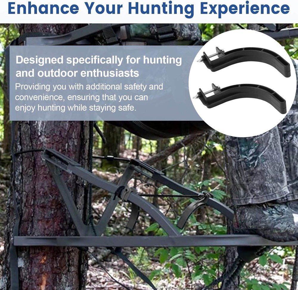 Climbing Tree Stand Accessories Rapid Climb Stirrups with Elastic Black