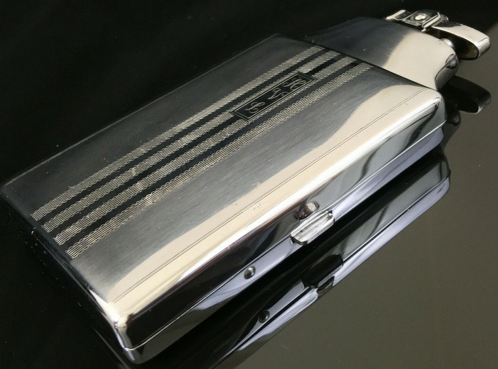 Vintage Ronson Cigarette Lighter & Case Combo