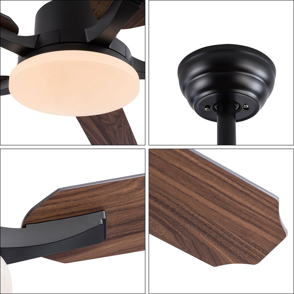 72in LED Ceiling Fan Indoor Ceiling Fan Lamp Light Dimmable W/ Remote Control