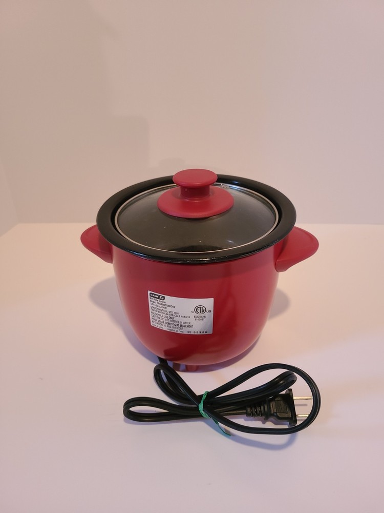 Dash Mini 2-Cup Rice Cooker W LID..Keep Warm Function, RED