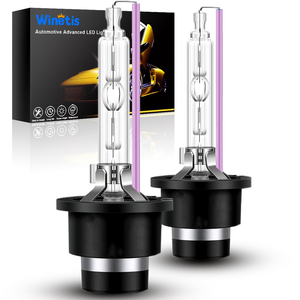 2 Pack D2S 35W 10000K HID Xenon Replacement Low/High Beam Headlight Lamp Bulbs