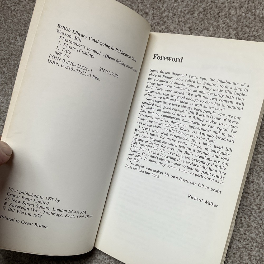 FISHING BOOK, FLOAT MAKERS MANUAL.