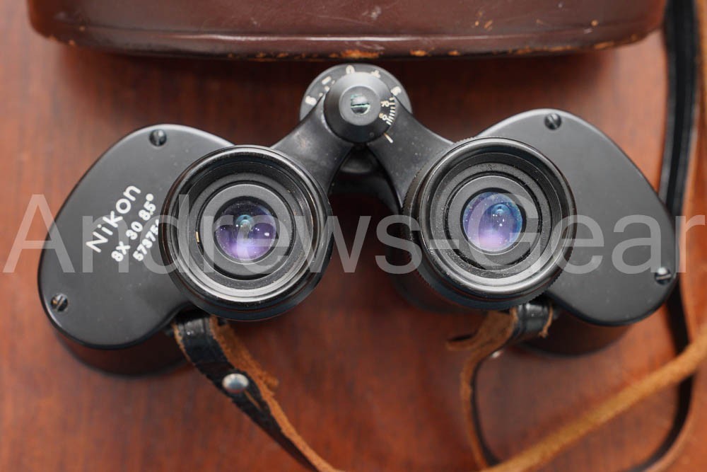 Nikon Compact Binoculars Vintage with Leather Case