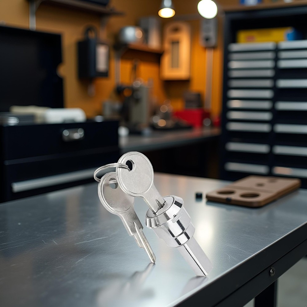 A Set Silver Universal Stainless Toolbox Lock, Lock Iron