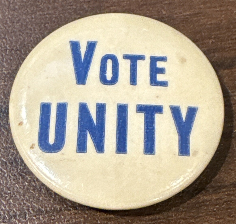 Vintage VOTE UNITY Pin