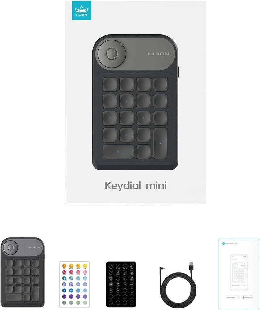 Mini Bluetooth Keypad with Dial for Drawing Tablet, PC