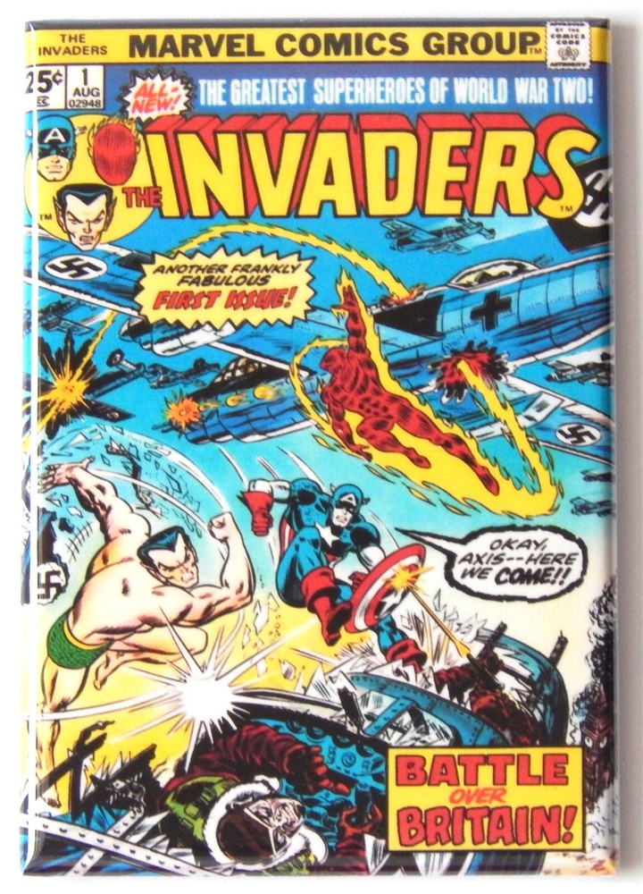 The Invaders #1 FRIDGE MAGNET comic book