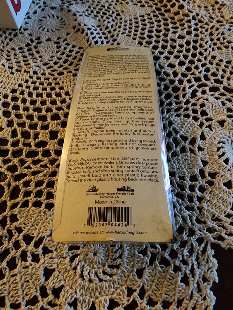 In-Line Ignition Spark Checker From Harbor Freight (Item. 04424)