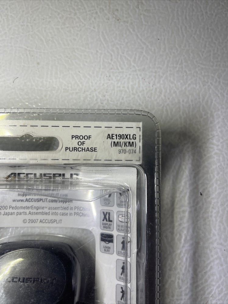 ACCUSPLIT EAGLE MY MEMORY PEDOMETER AE190XLG NEW SEALED