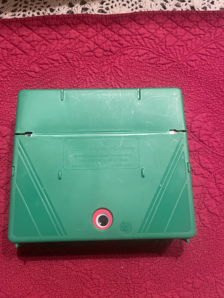Plastic Storage Case for 64 Crayola Box Set 2018 Hallmark Sharpener Hole Green