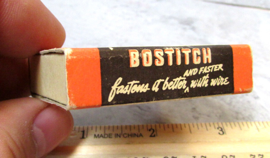 Vintage Empty old box Bostitch B8 staples, nice graphics, fun decor box