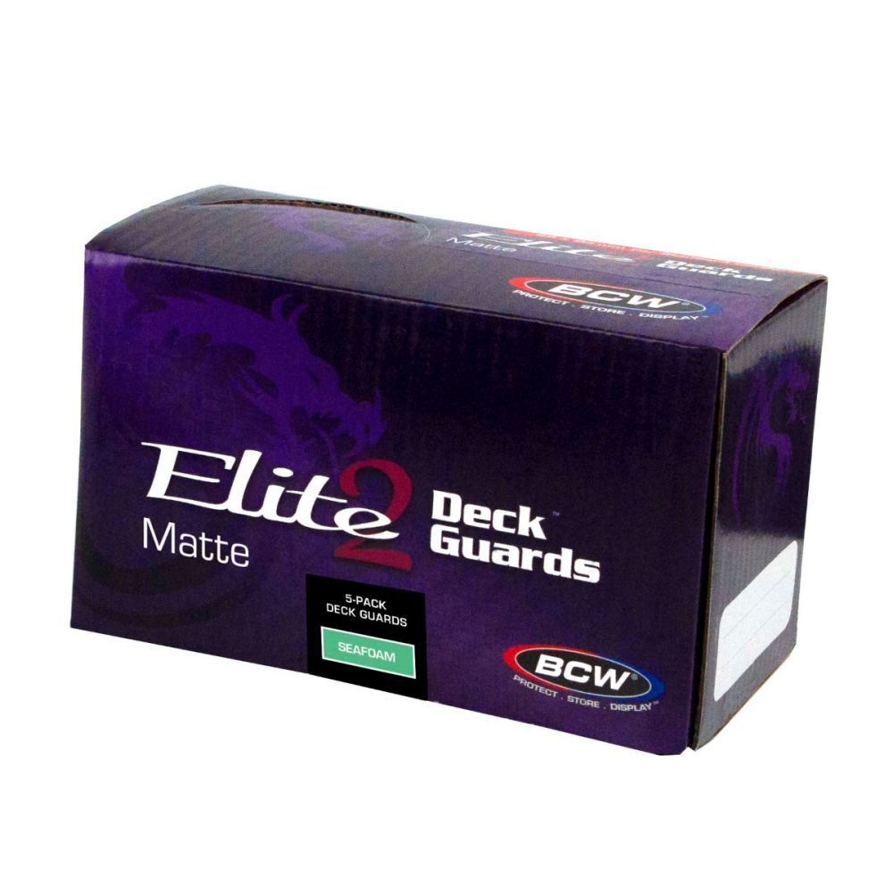 PACK OF 100 Standard Sized Deck Guards - Elite2 - Matte - Seafoam