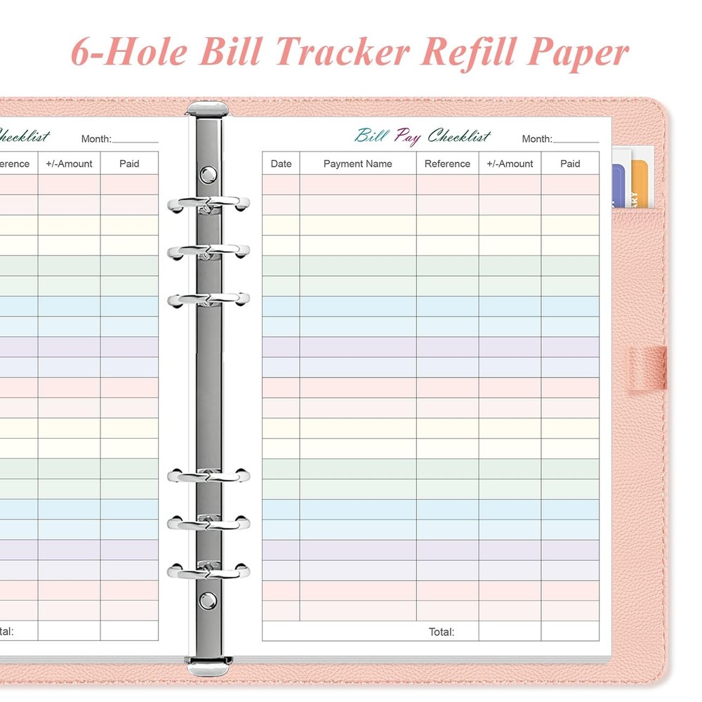Payment Checklist Refills - 50 Sheets/100 Pages Colorful 1-Pack, multicolor