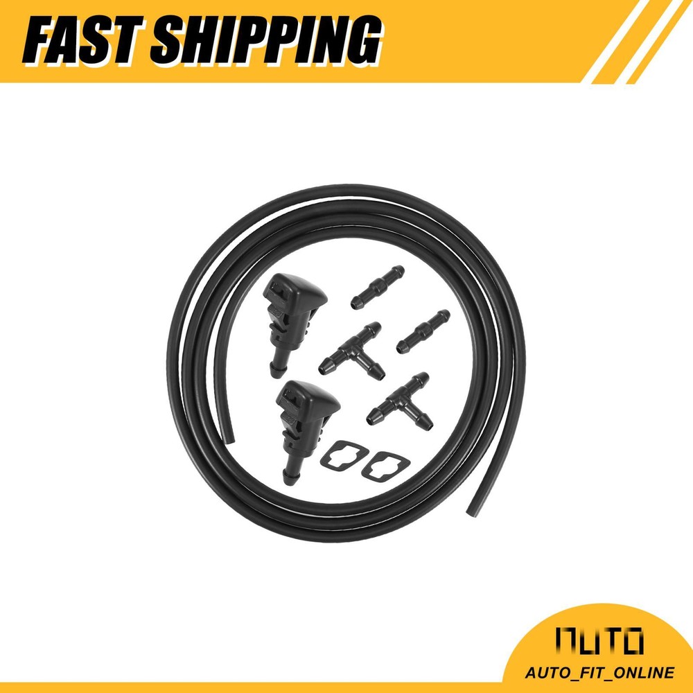 Custom for Jeep Compass Front Windshield Washer Nozzle Kit 2Meter Hose 5303833AA