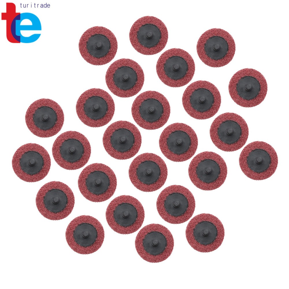 25 Pcs Quick Change Surface Conditioning Disc 2 Inch Red (Medium) Prep Pad