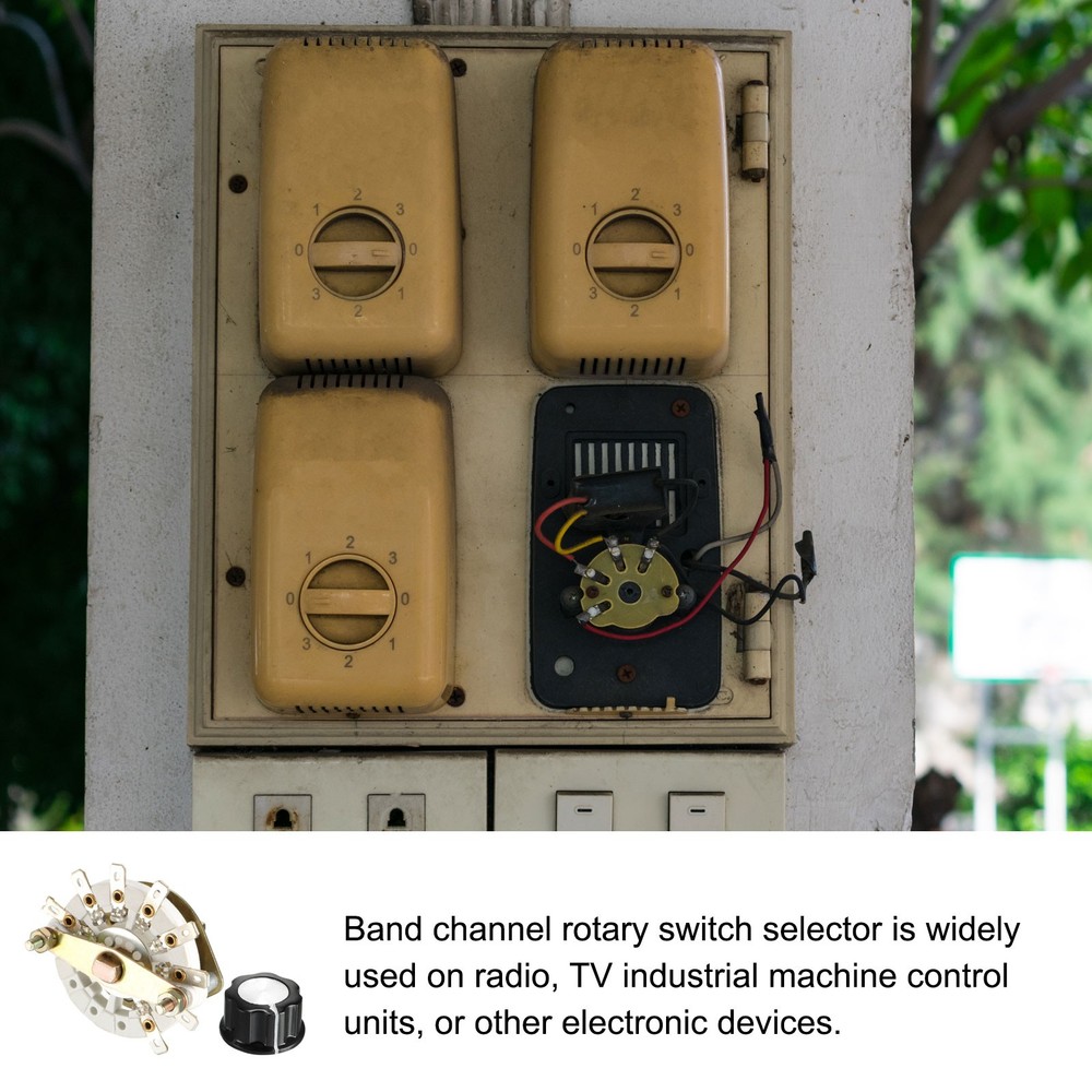 Band Selector Rotary Switch w Knob1P7T 1 Pole 7 Position 1 Deck