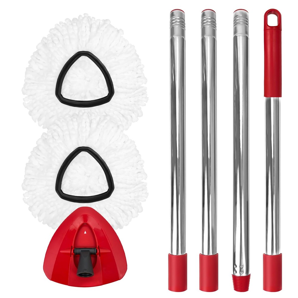 Spin Mop Replacement Set for O-Ceda EasyWring 1-Tank System, Includes 2 Mop H...