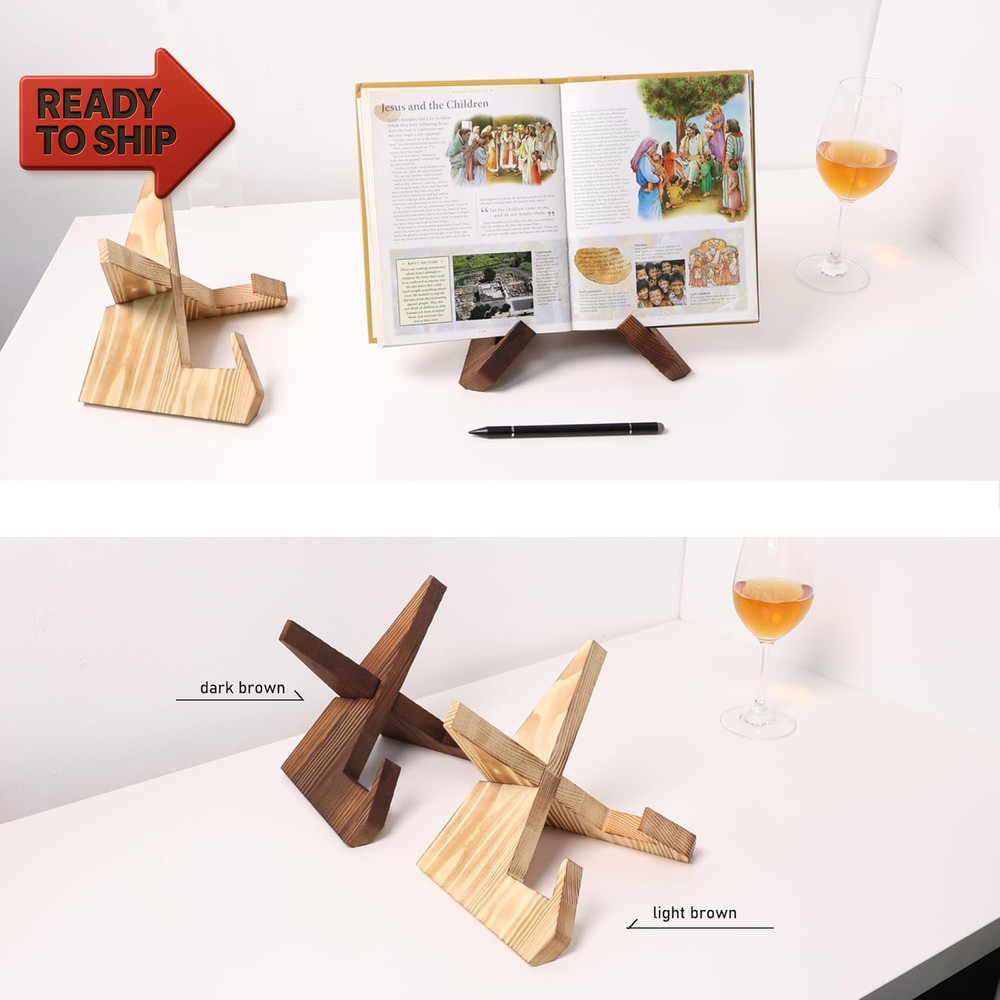 Solid Wood Tablet Computer Stands Compatible for Echo Show 15,Echo Show 21,Supp