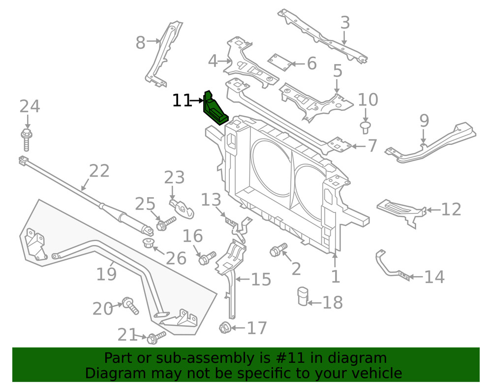 Genuine Nissan Headlight Bracket 62564-1EA0A
