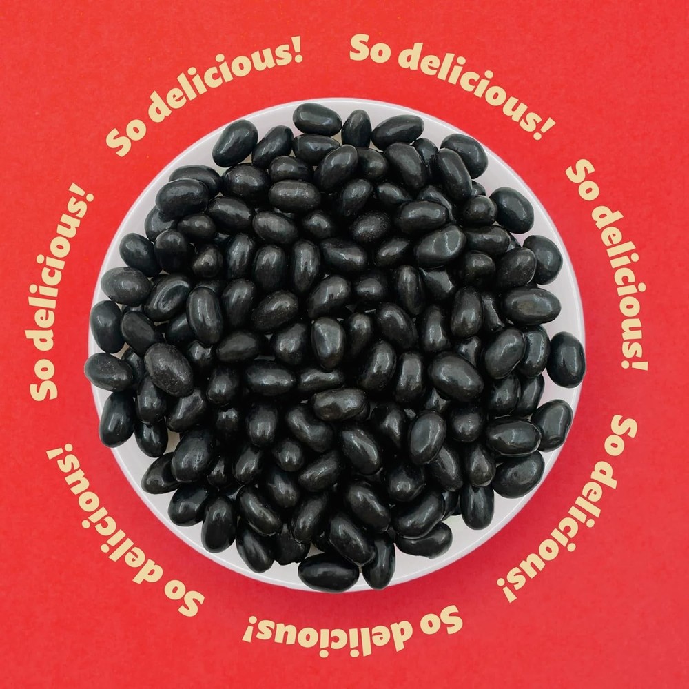Black Licorice Jelly Beans - 2 Pound Bulk Pack - Old-Fashioned Candy